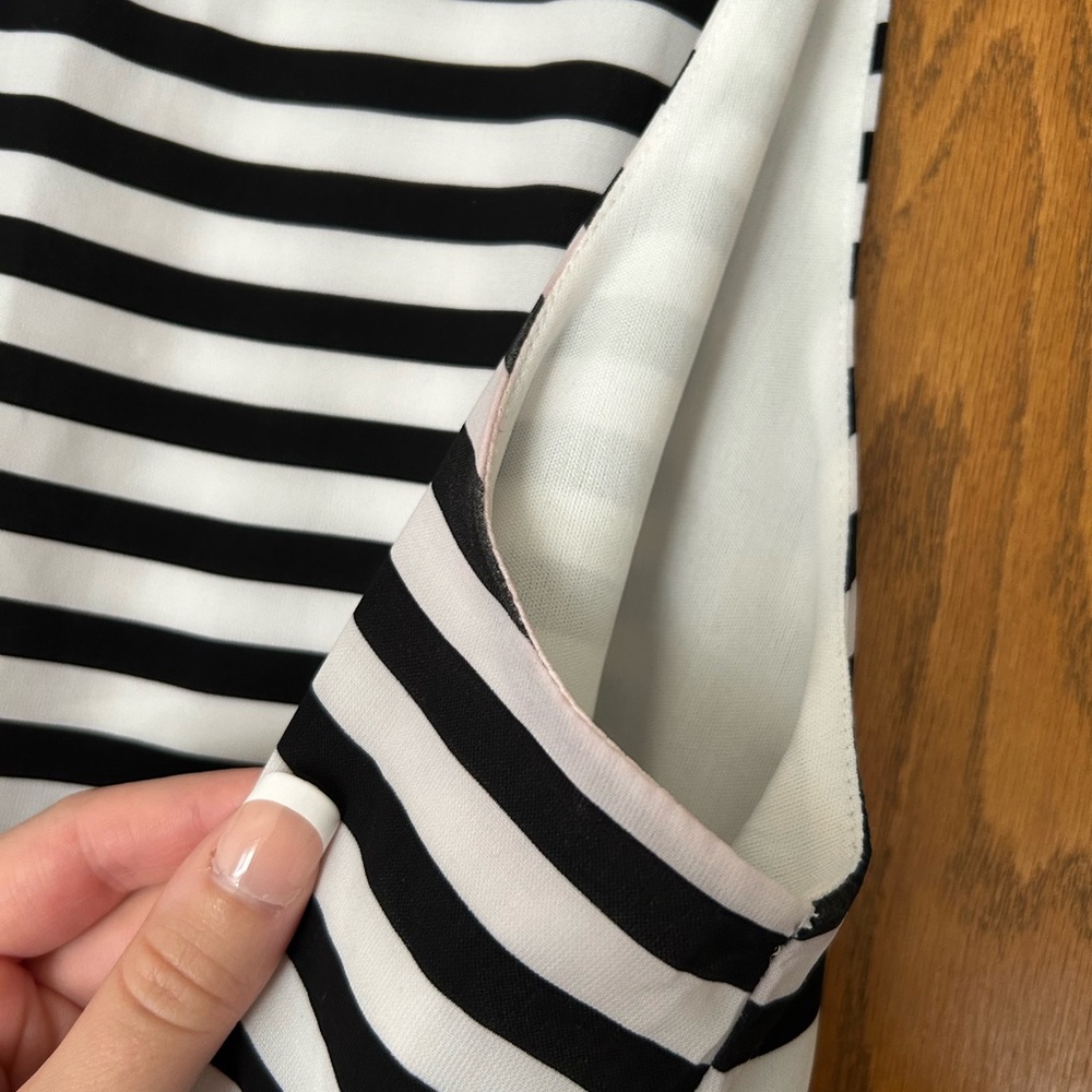 One Clothing Black and White Sleeveless Sundress - Picture 7 of 7